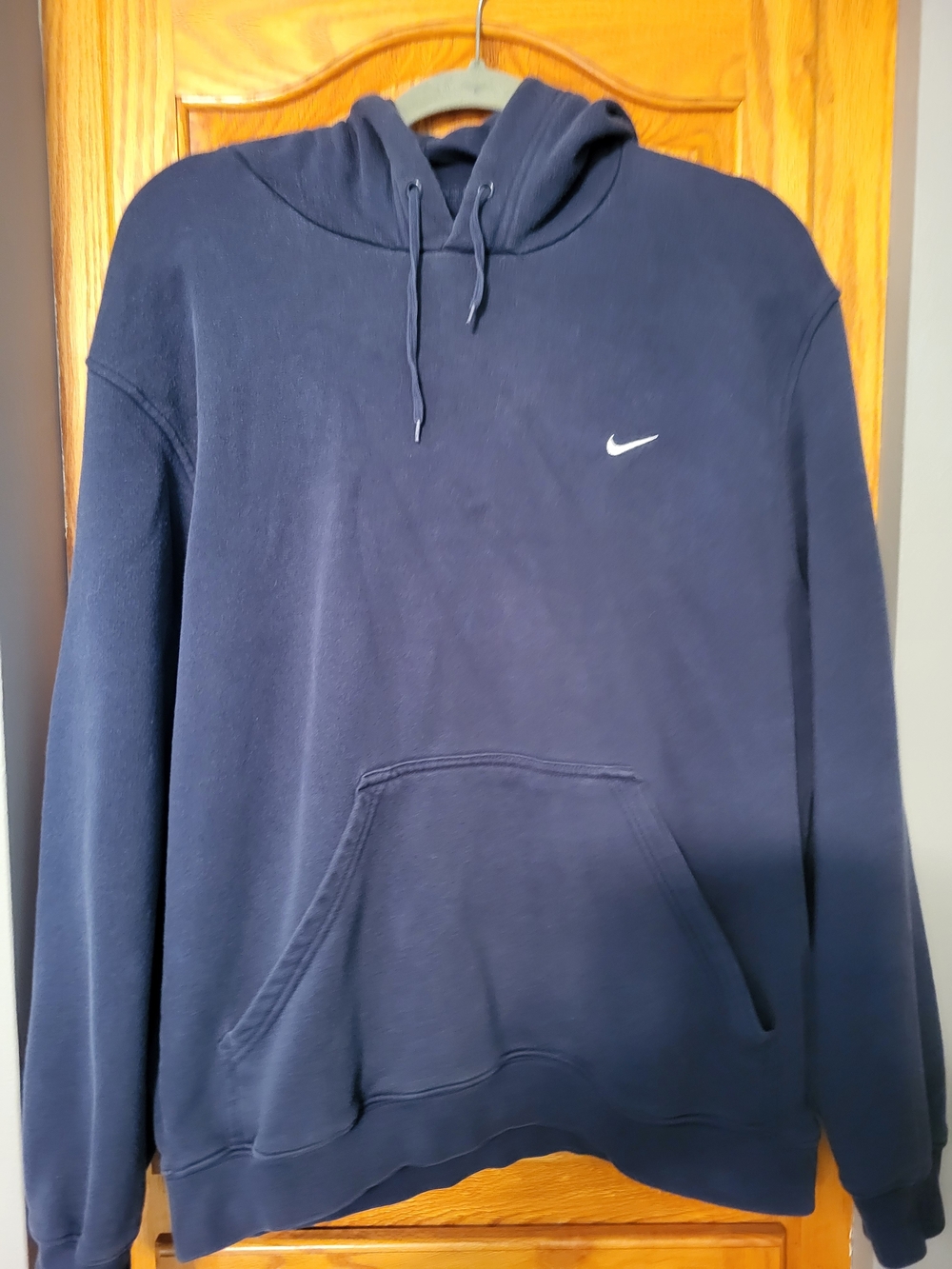 Nilke vintage hoodie sweatshirt navy size Large